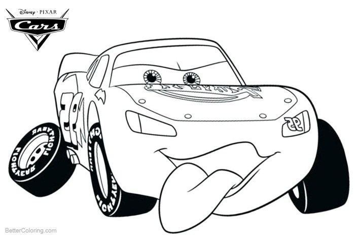 Disney cars coloring book pages