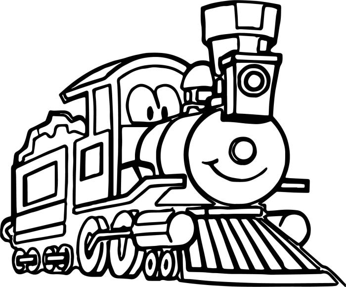 Train coloring book pages