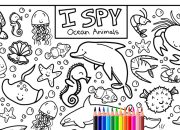 Sea animals coloring book