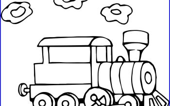 Train coloring book pages