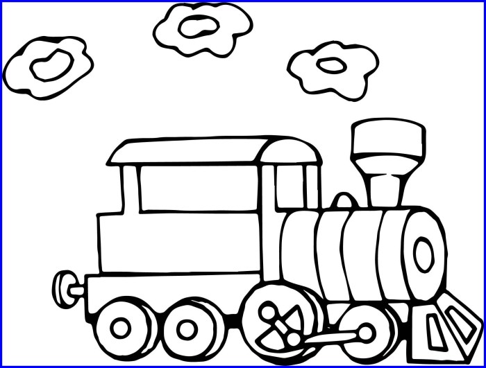 Train coloring book pages